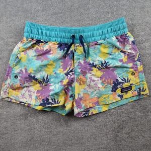 Patagonia Baggies Girls XL Youth Blue Tropical Colorful Floral Board Shorts